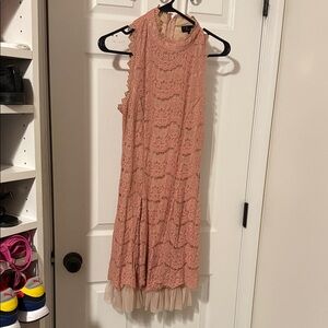 Trixxi Pink Lace Mini Dress